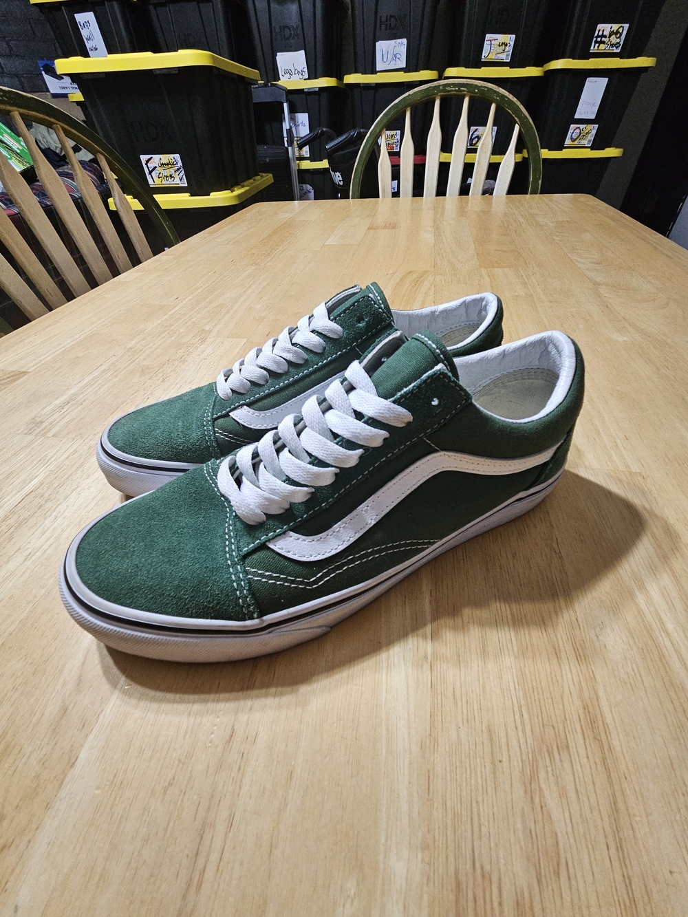 Vans Old Skool Green Canvas Suede Sneakers Men’s 8/ Wmns 9.5 @S2